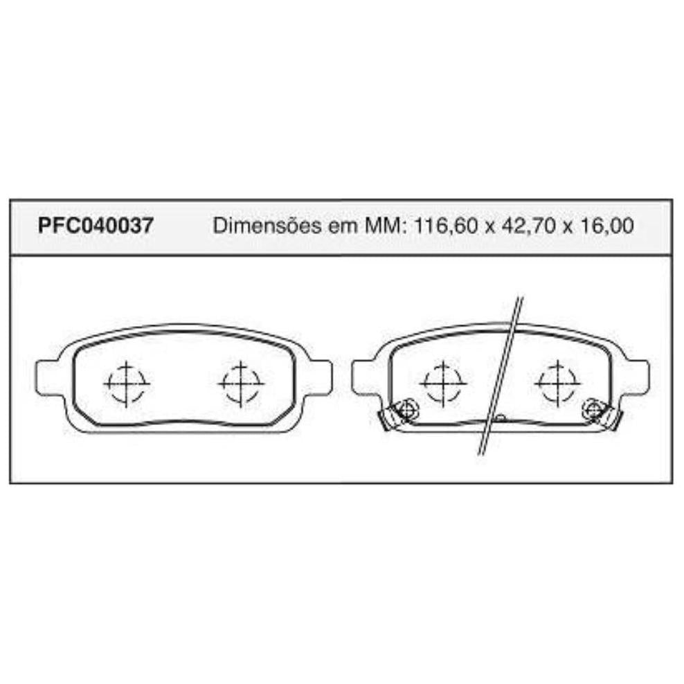 Pastilha Freio Dianteira Teves para Chevrolet Cruze e Cruze Sport6 - Cofap - PFC040037 - (1)