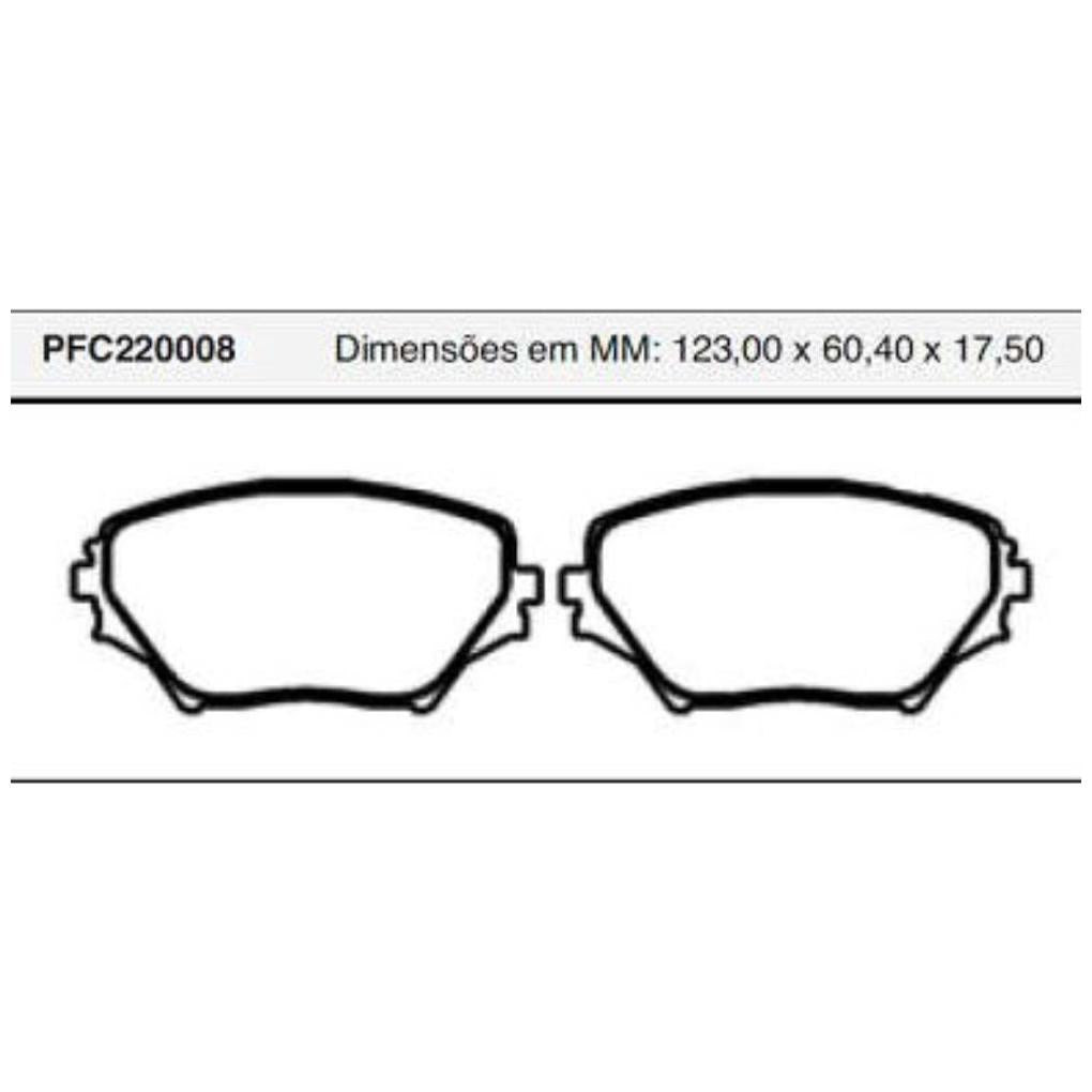 Pastilha Freio Dianteira Varga Toyota Rav4 - Cofap - PFC220008 - (1)