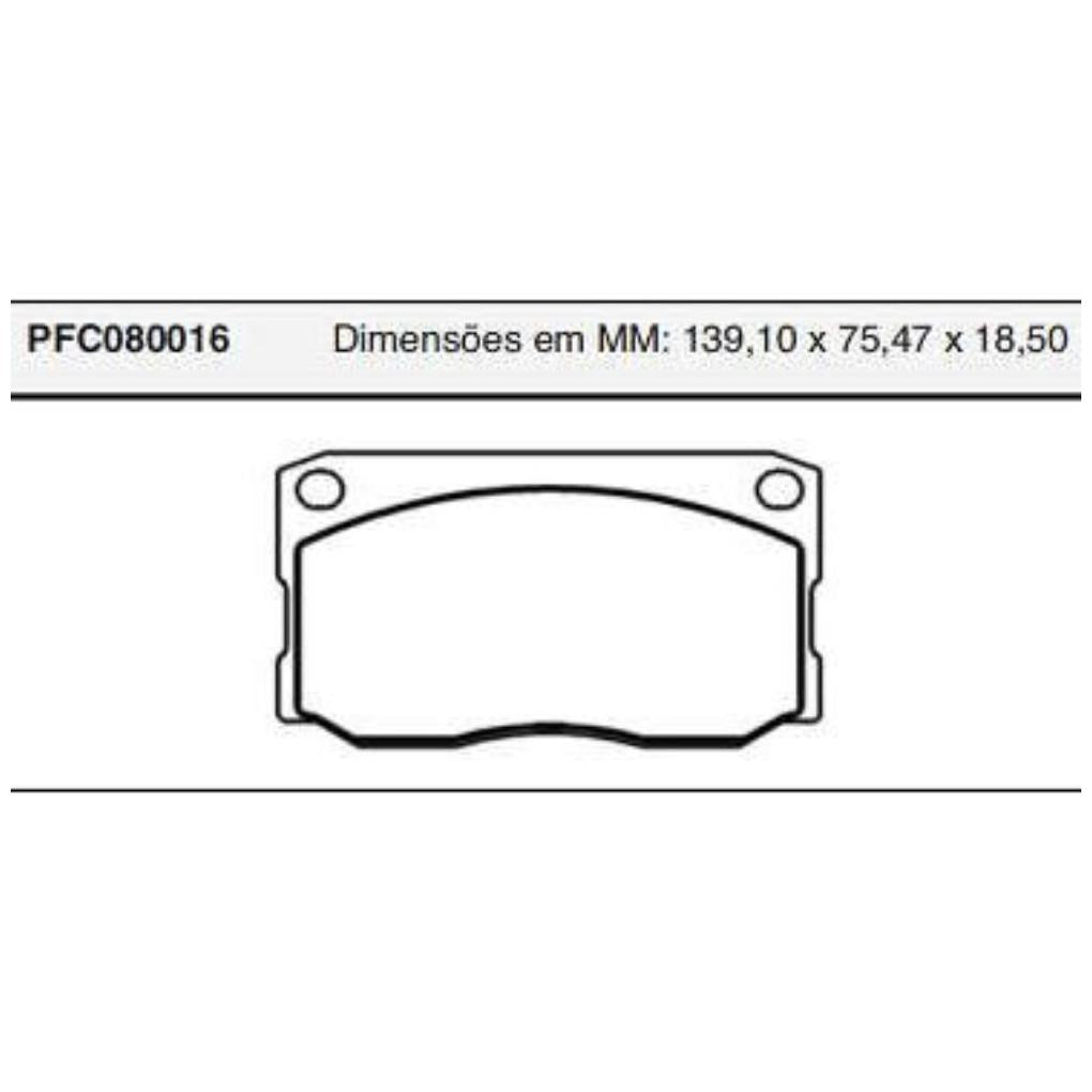 Pastilha Freio Dianteira Varga - Cofap - PFC080016 - (1)
