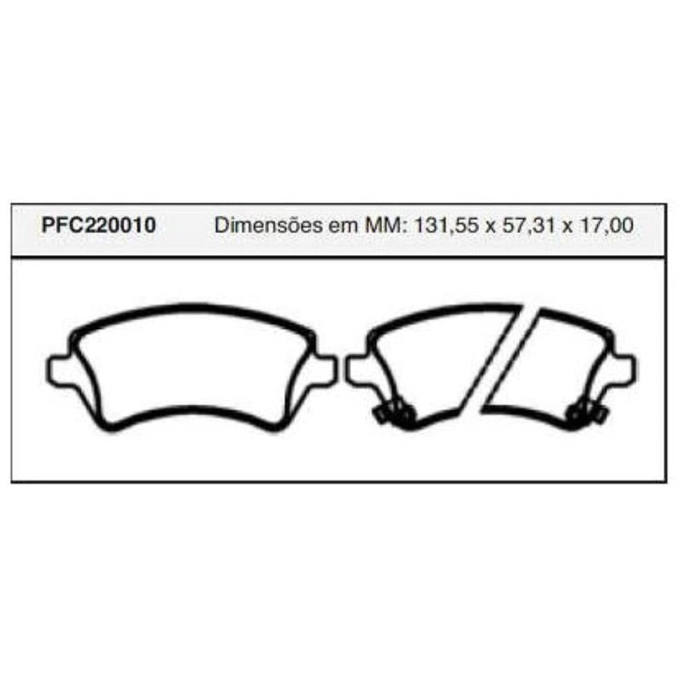 Pastilha Freio Dianteira Varga Trw para Toyota Corolla e Fielder - Cofap - PFC220010 - (1)