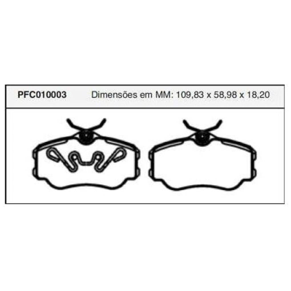 Pastilha Freio Dianteira Varga / Trw - Cofap - PFC010003 - (1)