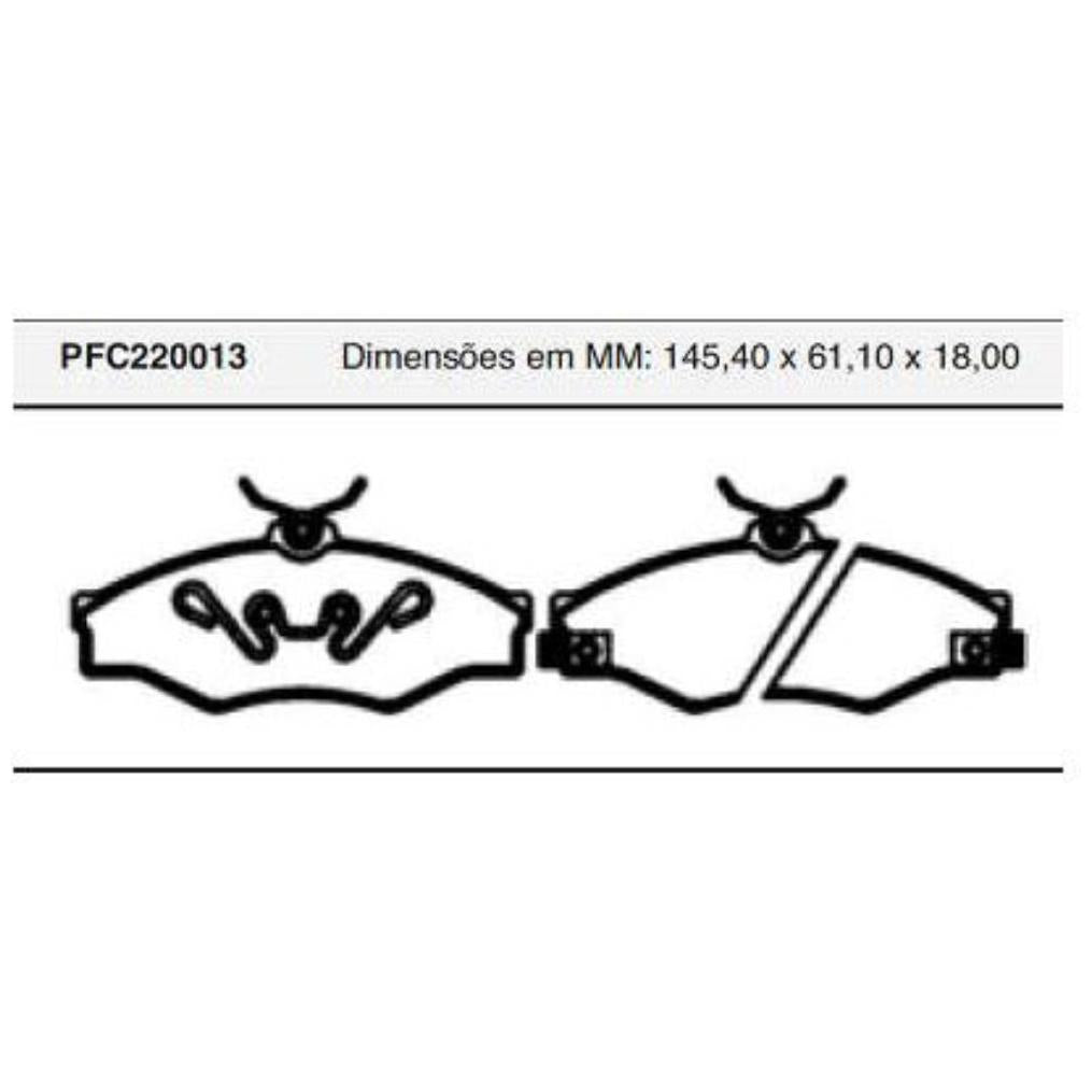 Pastilha Freio Dianteira Varga / Trw - Cofap - PFC220013 - (1)