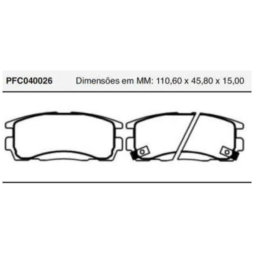 Pastilha Freio Traseira Chevrolet Captiva - Cofap - PFC040026 - (1)