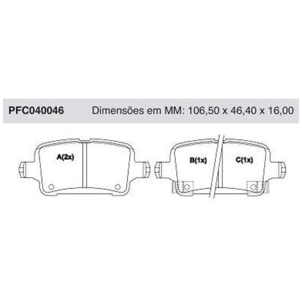 Pastilha Freio Traseira - Cofap - PFC040046 - (1)