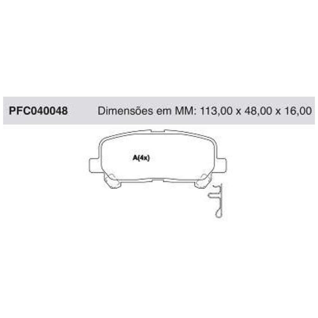 Pastilha Freio Traseira Chevrolet Trailblazer - Cofap - PFC040048 - (1)