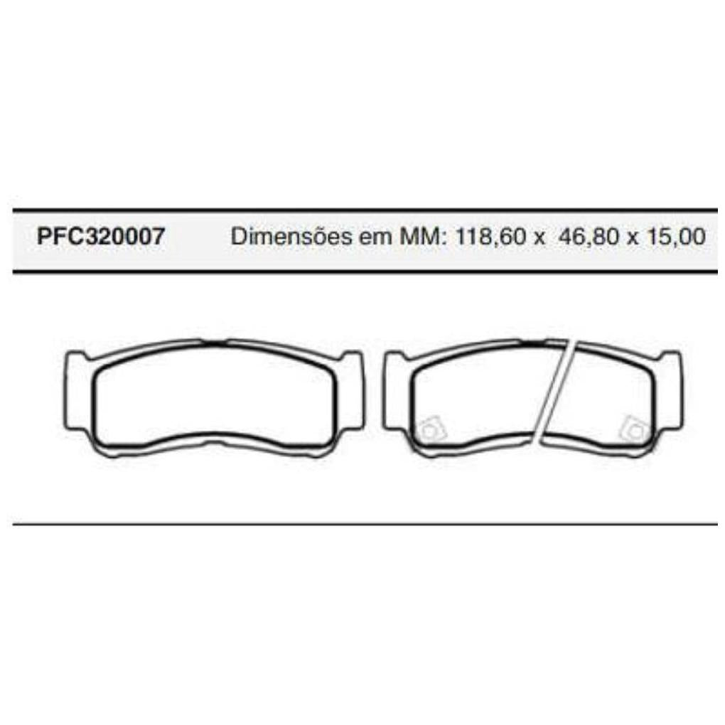 Pastilha Freio Traseira Hyundai Santa Fé - Cofap - PFC320007 - (1)