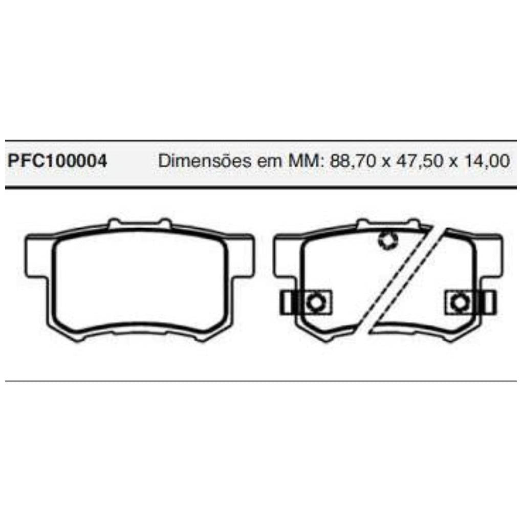 Pastilha Freio Traseira Akebono - Cofap - PFC100004 - (1)