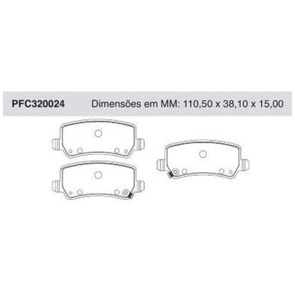 Pastilha Freio Traseira Hyundai Azera - Cofap - PFC320024 - (1)