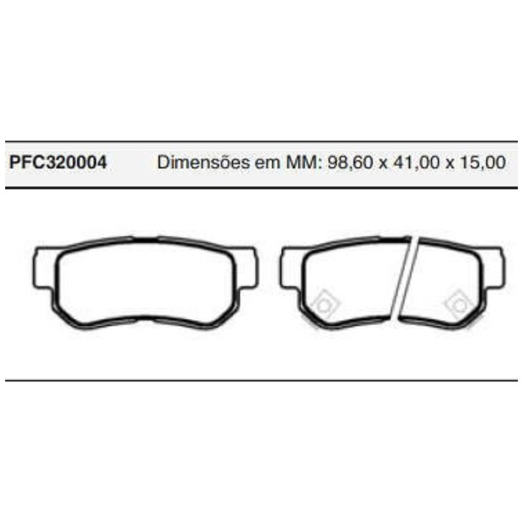 Pastilha Freio Traseira Akebono - Cofap - PFC320004 - (1)