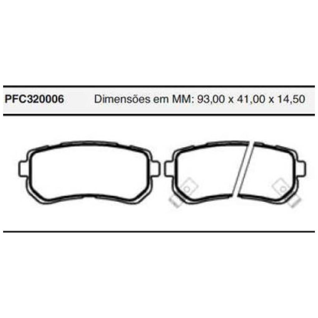 Pastilha Freio Traseira Akebono - Cofap - PFC320006 - (1)