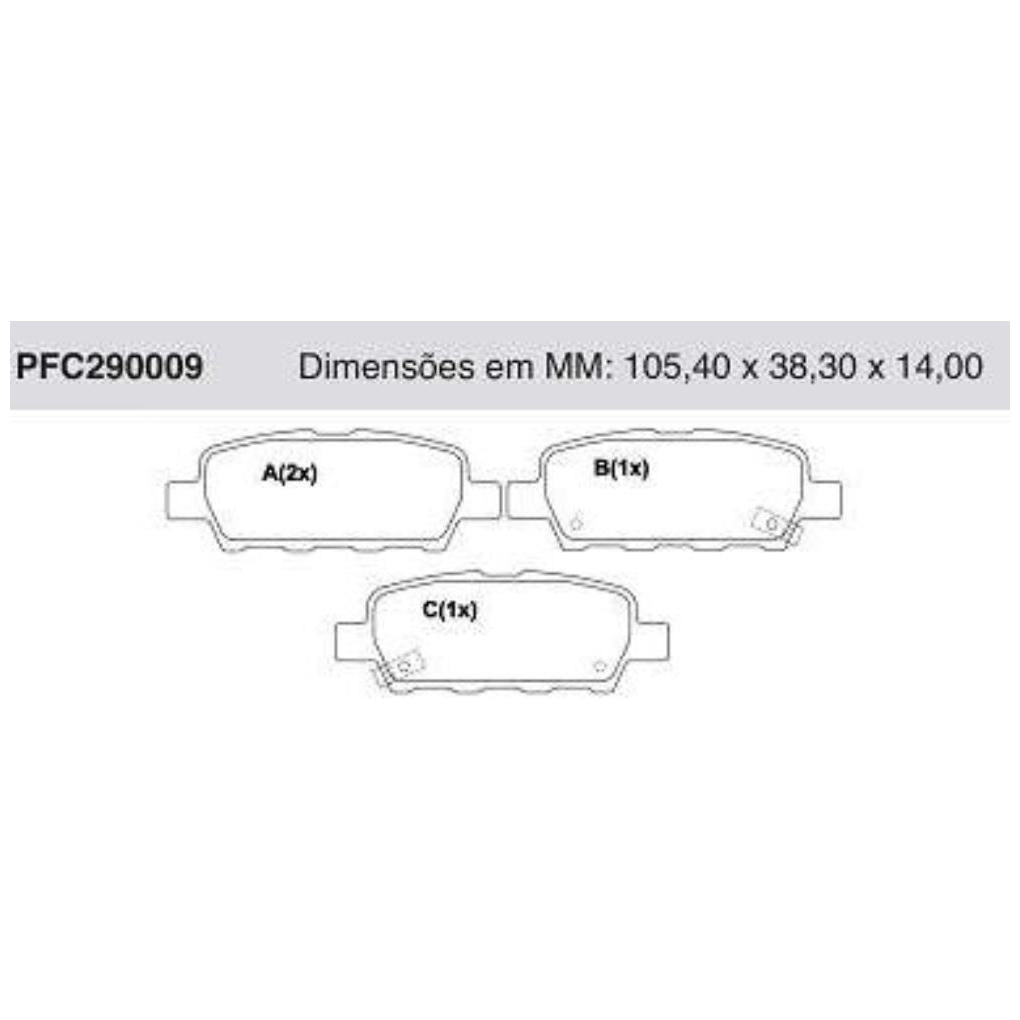 Pastilha Freio Traseira Akebono - Cofap - PFC290009 - (1)