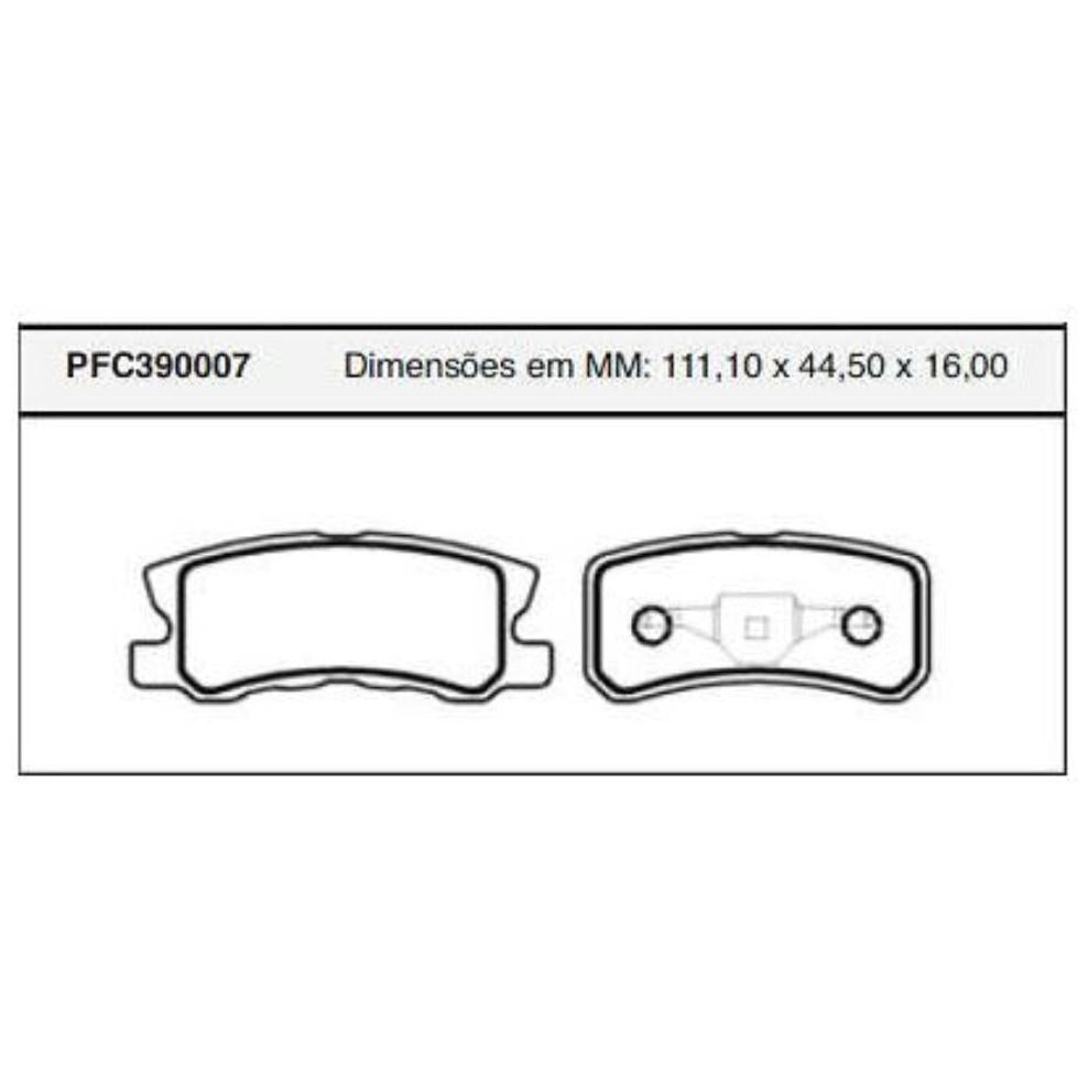 Pastilha Freio Traseira Akebono - Cofap - PFC390007 - (1)
