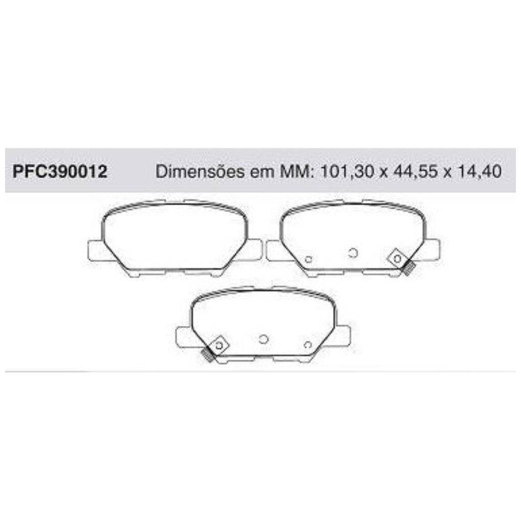 Pastilha Freio Traseira Akebono - Cofap - PFC390012 - (1)