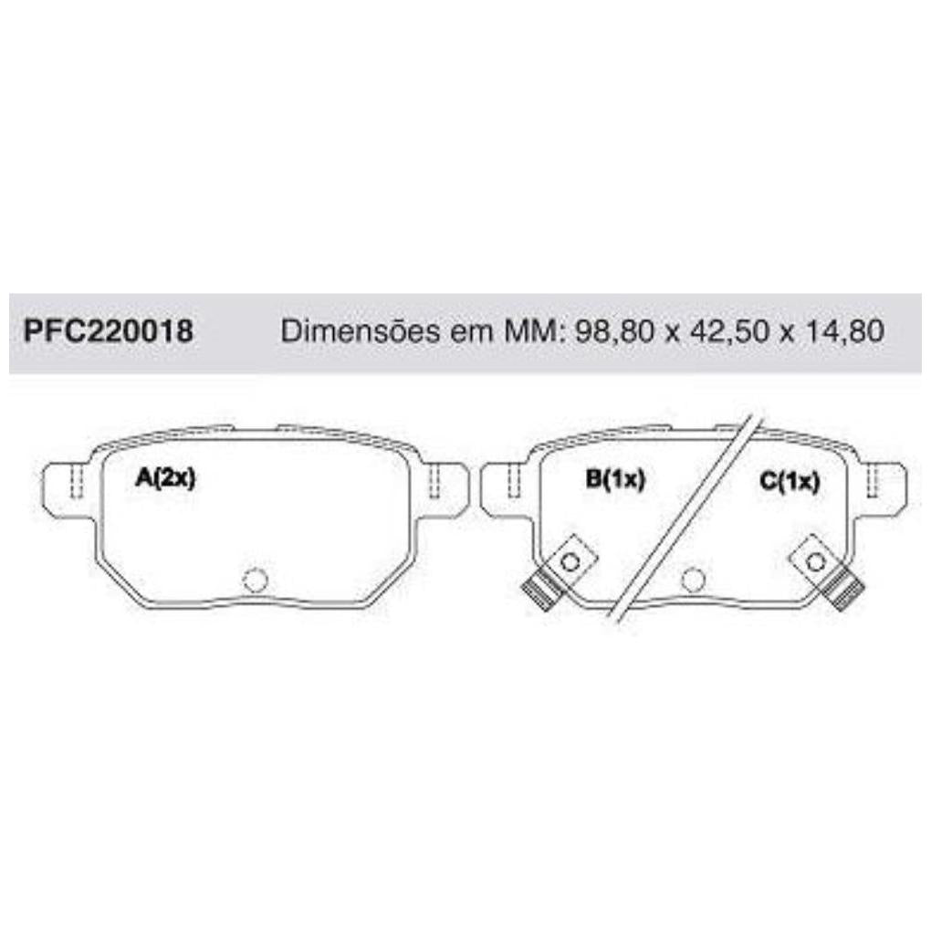 Pastilha Freio Traseira Akebono - Cofap - PFC220018 - (1)
