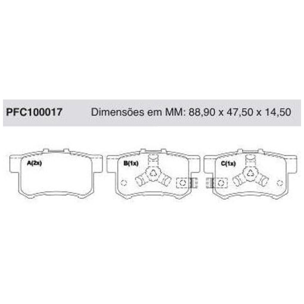 Pastilha Freio Traseira Akebono Honda Cr-V - Cofap - PFC100017 - (1)
