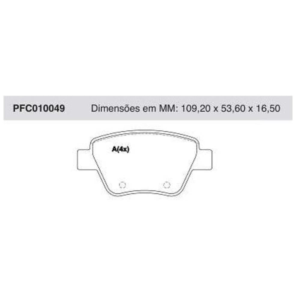 Pastilha Freio Traseira Bosch - Cofap - PFC010049 - (1)