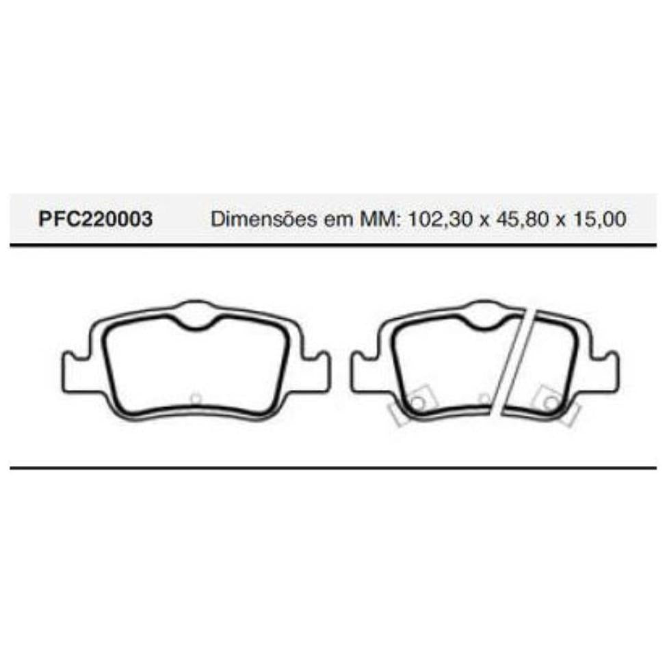 Pastilha Freio Traseira Bosch para Toyota Corolla - Cofap - PFC220003 - (1)