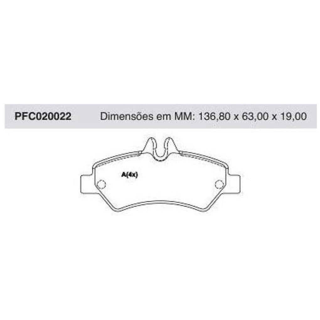 Pastilha Freio Traseira Bosch - Cofap - PFC020022 - (1)