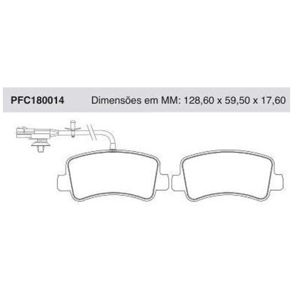 Pastilha Freio Traseira Com Sensor Brembo Renault Master - Cofap - PFC180014 - (1)