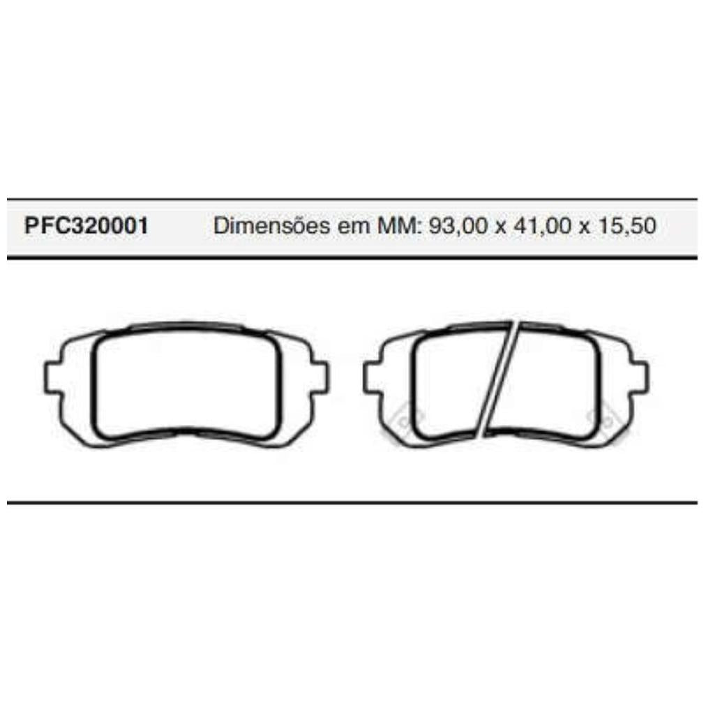 Pastilha Freio Traseira Importado Hyundai Ix35 - Cofap - PFC320001 - (1)