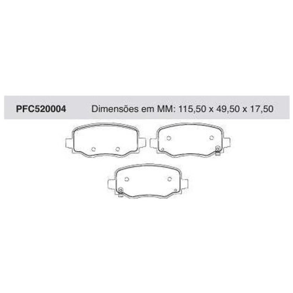 Pastilha Freio Traseira Mando - Cofap - PFC520004 - (1)
