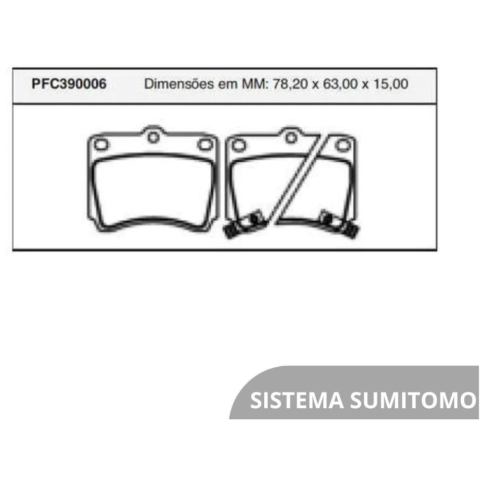 Pastilha Freio Traseira Sumitomo Mitsubishi Pajero - Cofap - PFC390006 - (1)