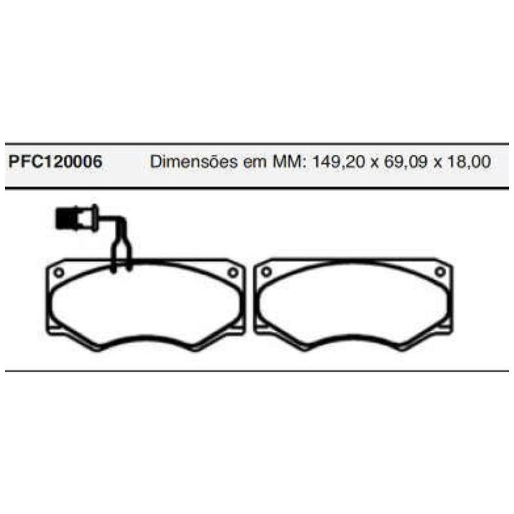 Pastilha Freio Traseira Perrot - Cofap - PFC120006 - (1)