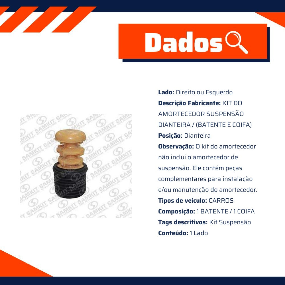 Kit do Amortecedor Dianteiro 1 Lado - Sampel - SK912S - (2)