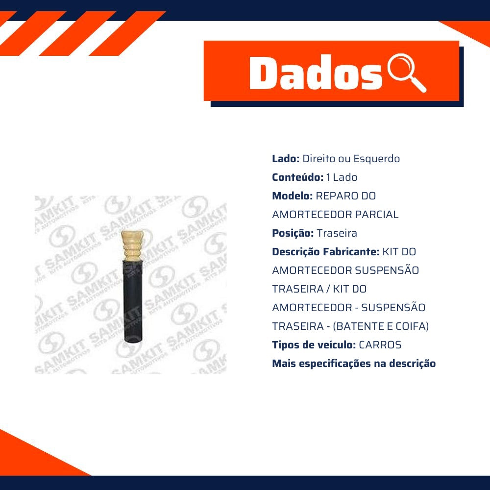 Kit Amortecedor Traseiro 1 Lado para Ford Ecosport - Sampel - SK255S - (2)