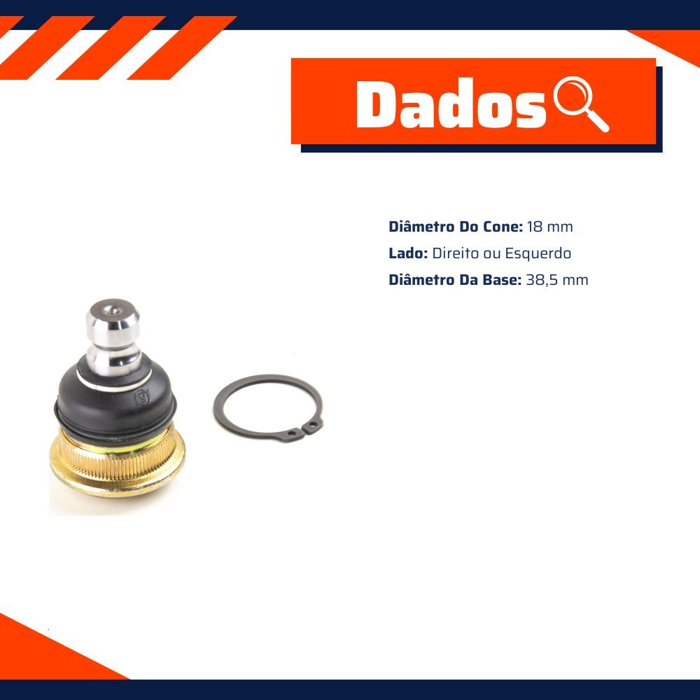 Pivô de Suspensão Inferior para Renault Logan e Scenic - Viemar - 503437 - (3)