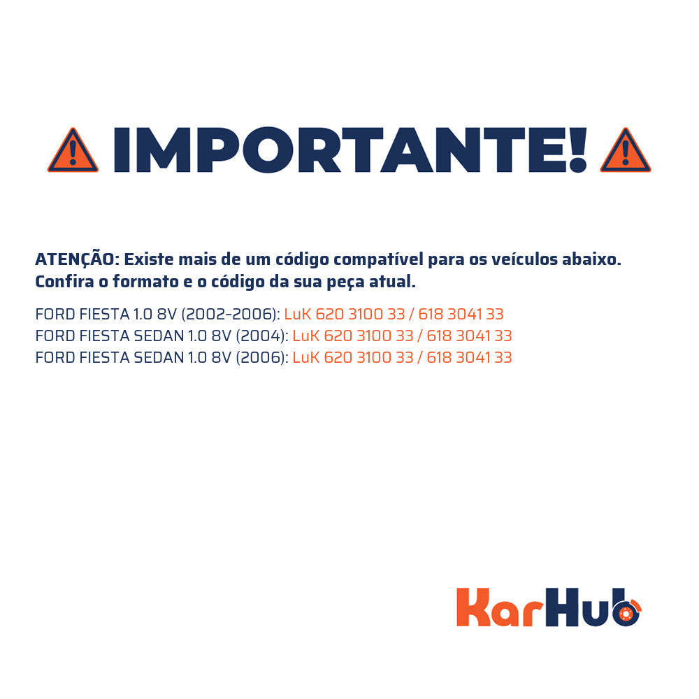 Kit Embreagem com atuador Ka Fiesta Courier Ecosport Focus 1.6 8v Zetec Rocam - LuK - 620 3100 33 - (7)