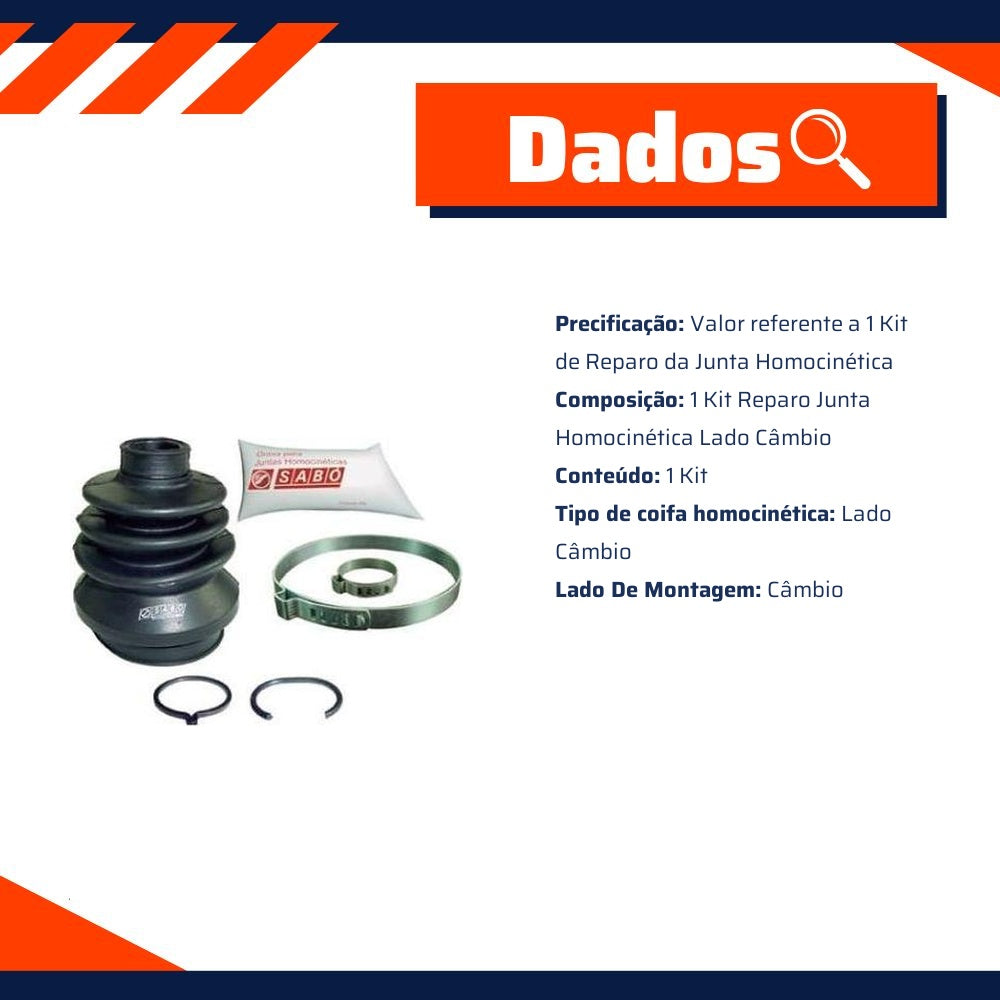 Kit Reparo Junta Homocinética Câmbio - Sabó - 78567 - (2)