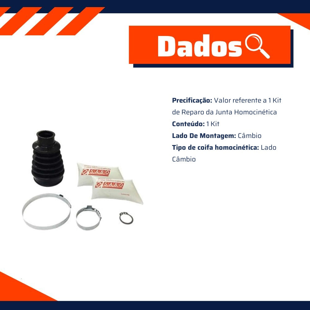 Kit Reparo Junta Homocinética Lado Câmbio para Volkswagen Amarok e Touareg - Sabó - 78766 - (2)