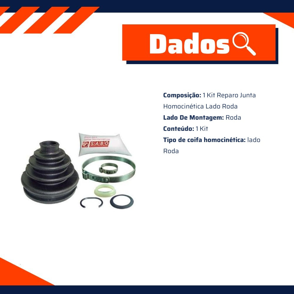 Kit Reparo Junta Homocinética Roda - Sabó - 78555 - (2)