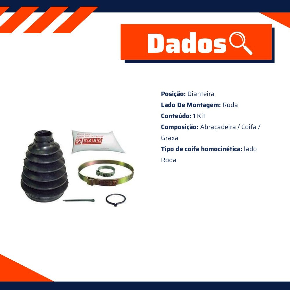 Kit Reparo Junta Homocinética Roda Dianteira - Sabó - 78574 - (2)