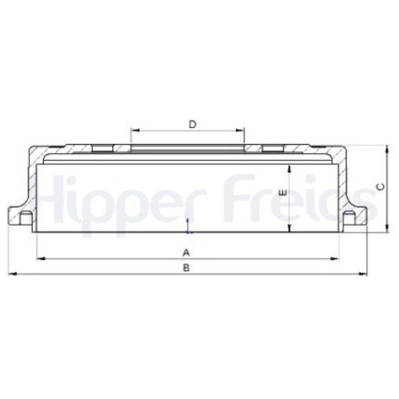 Tambor de Freio Traseiro 1 Unidade - Hipper Freios - HF 605B - (1)