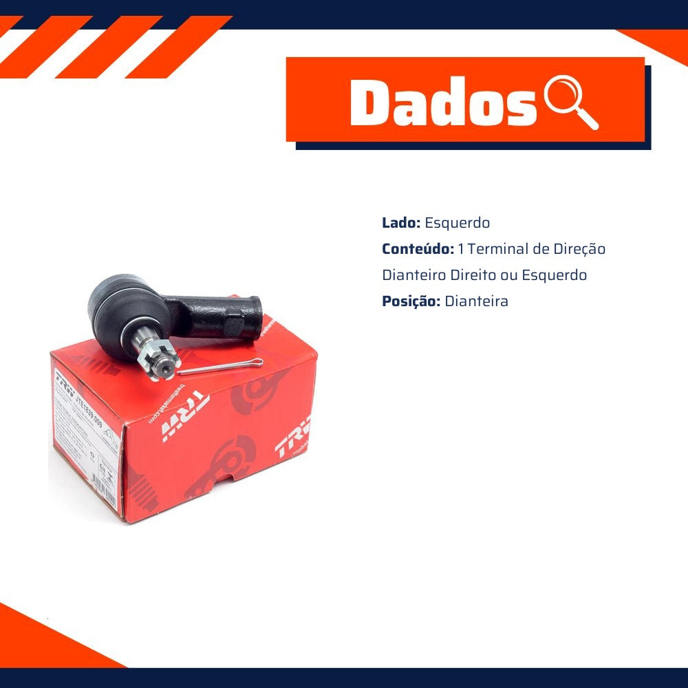 Terminal de Direção Dianteiro Direito ou Esquerdo para Hyundai HR - TRW - JTE1839 - (2)