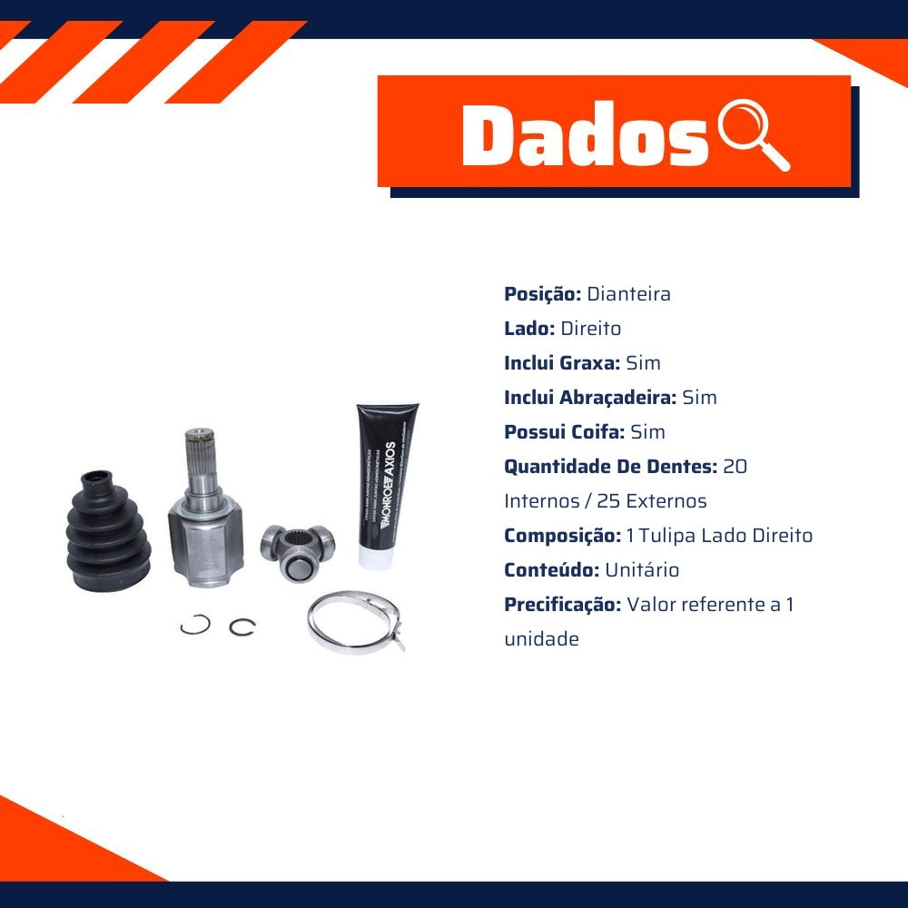 Tulipa Lado Direito para Hyundai HB20 - Monroe Axios - 5466101 - (2)