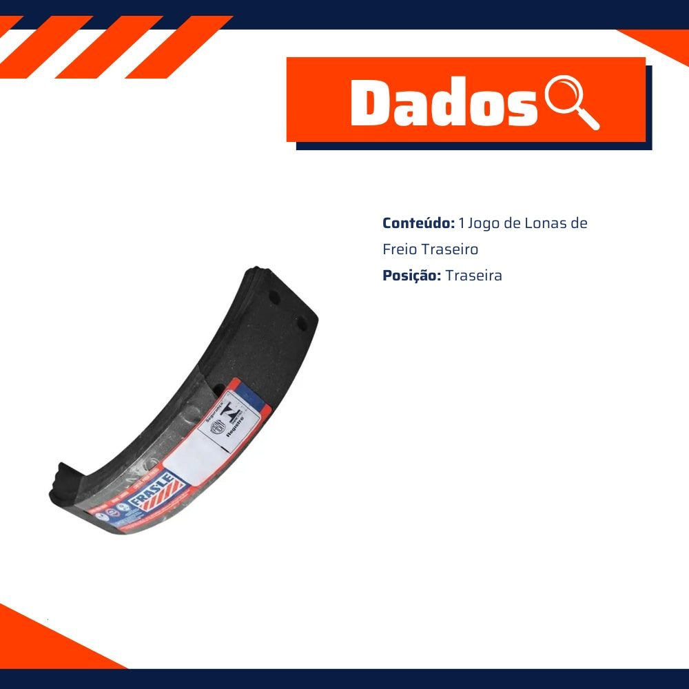 Jogo De Lonas De Freio Traseiro - Fras-Le - Fd/61-S/F - (7)