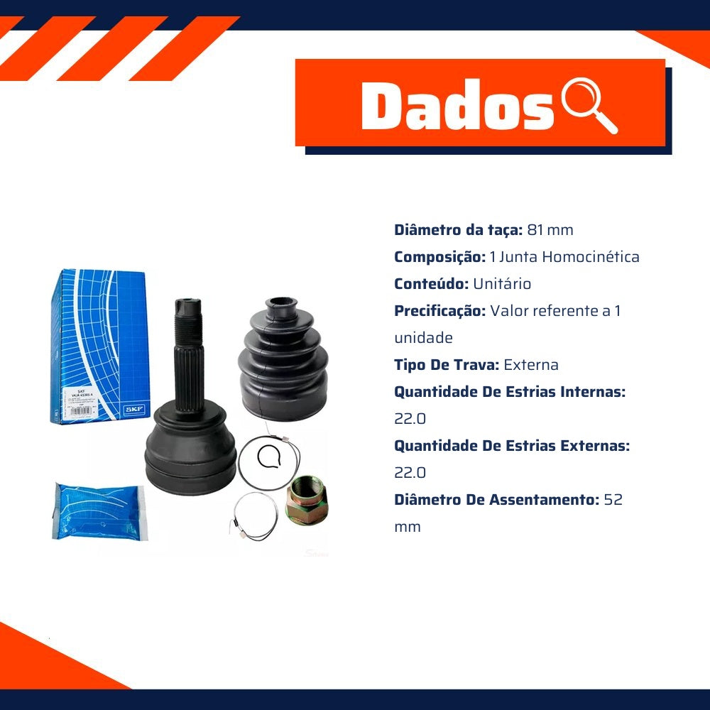 Junta Homocinética para Fiat Palio e Siena - SKF - VKJA 41001 A - (7)