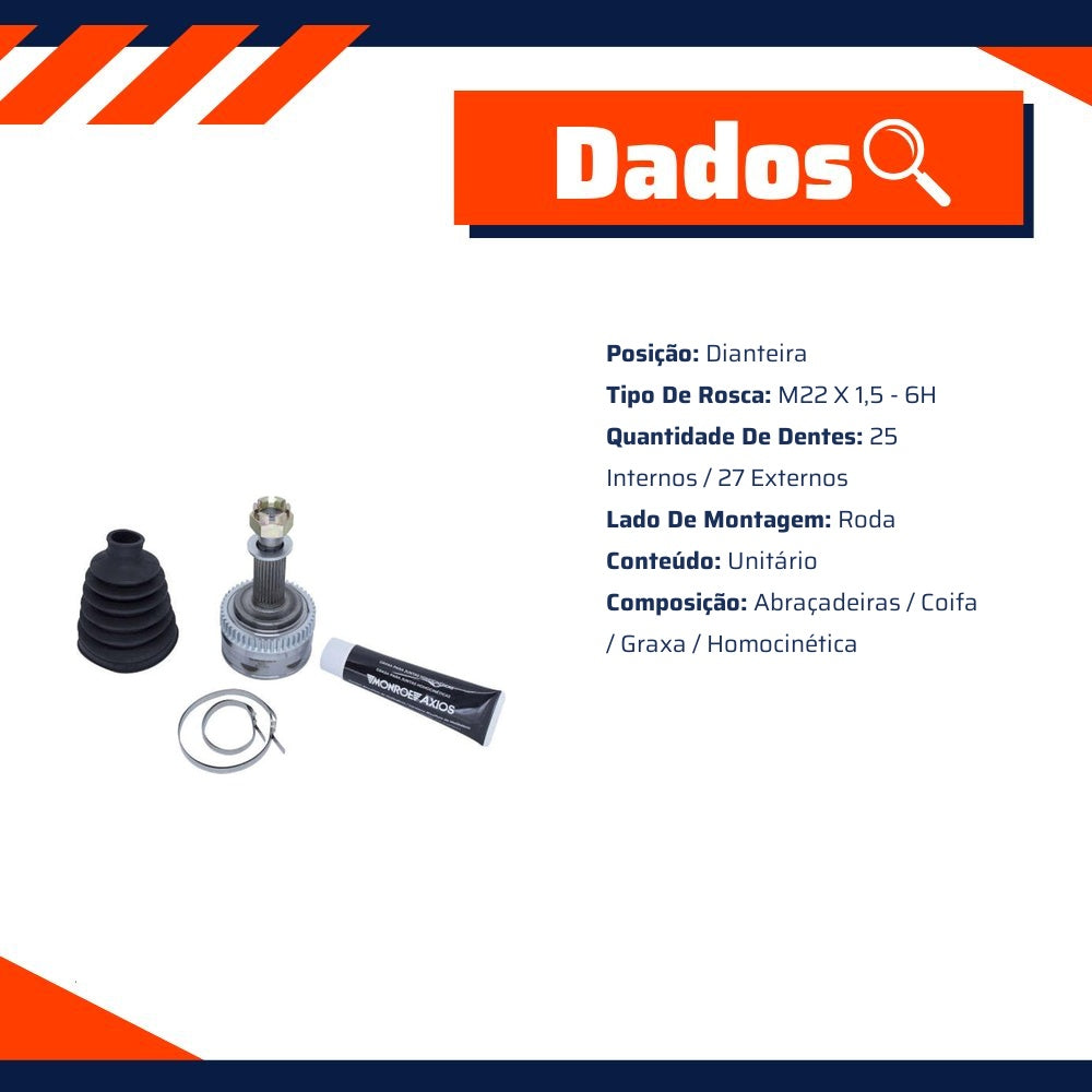 Junta Homocinética Lado Roda para Hyundai Tucson - Monroe Axios - 5466072 - (2)