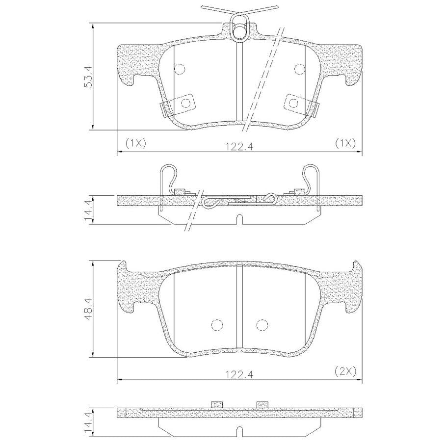 Pastilha de Freio para Honda Accord - Fras-le - PD/1599 - (1)