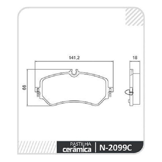 Pastilha de Freio Traseira - Cobreq - N-2099C - (1)