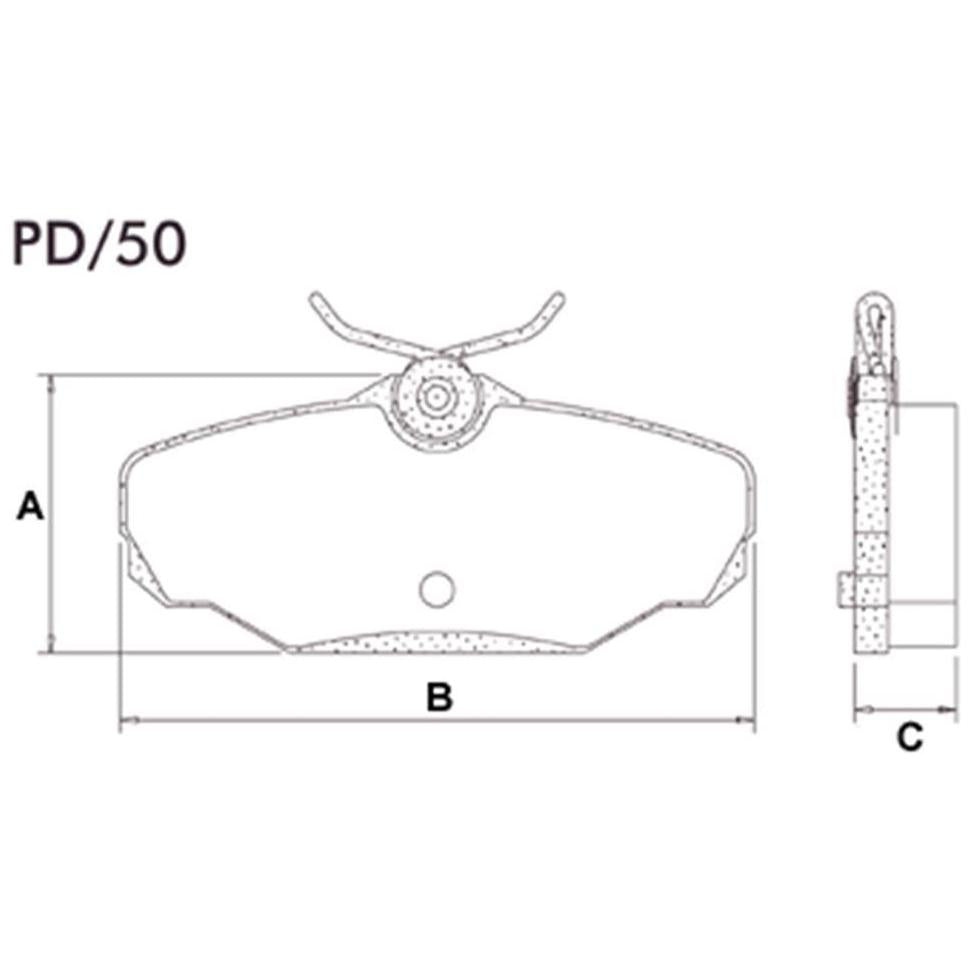 Pastilha de Freio Traseira - Fras-le - PD/50 - (1)