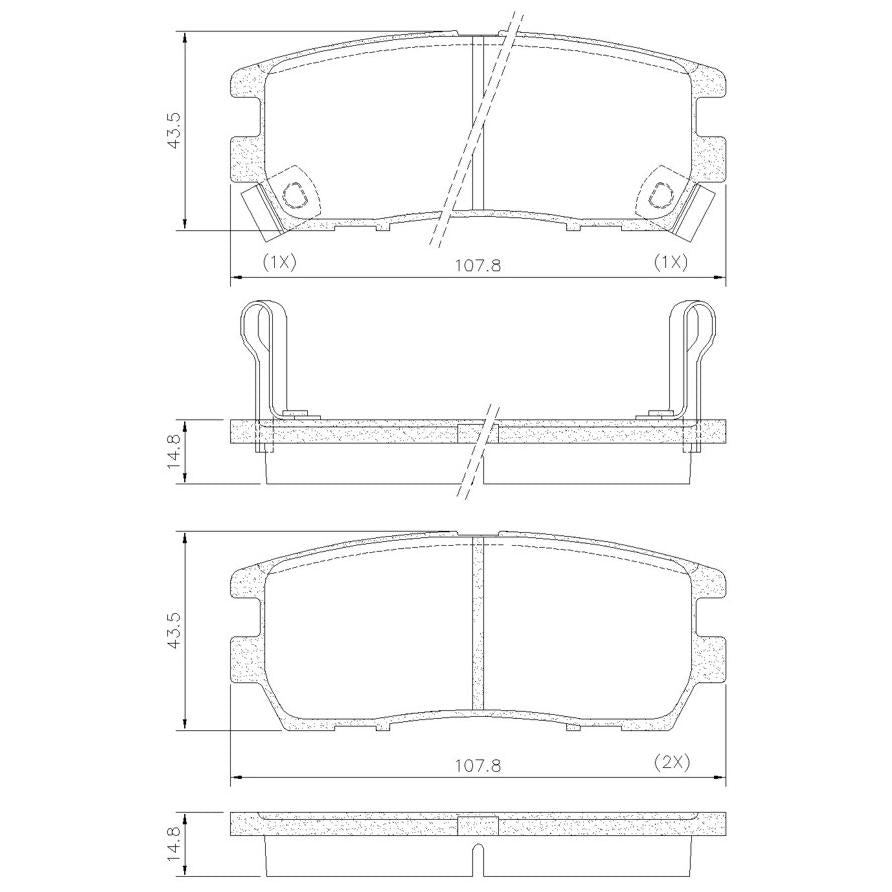 Pastilha de Freio Traseira - Fras-le - PD/450 - (1)