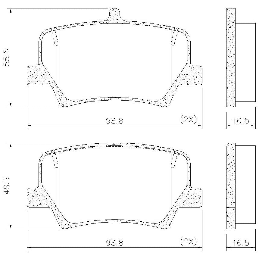 Pastilha de Freio Traseira para Volvo XC40 - Fras-le - PD/1658 - (1)