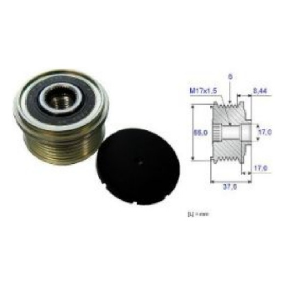 Polia Roda Livre do Alternador - SKF - VKM 03601 A - (2)
