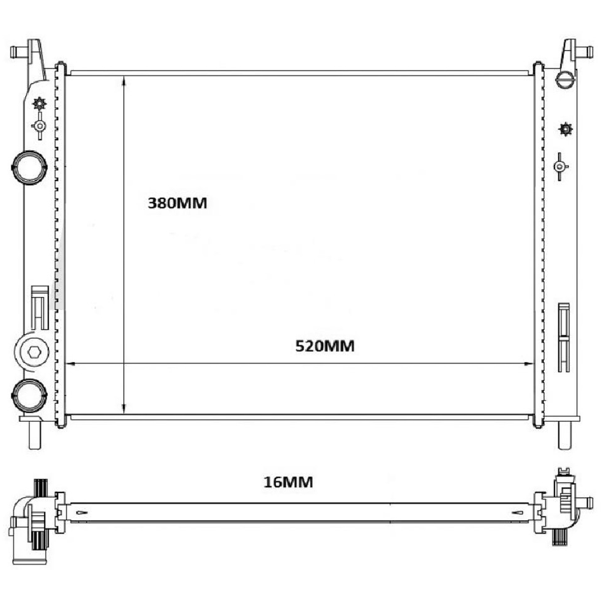 Radiador de Água - Magneti Marelli - RMM1073RFT - (2)