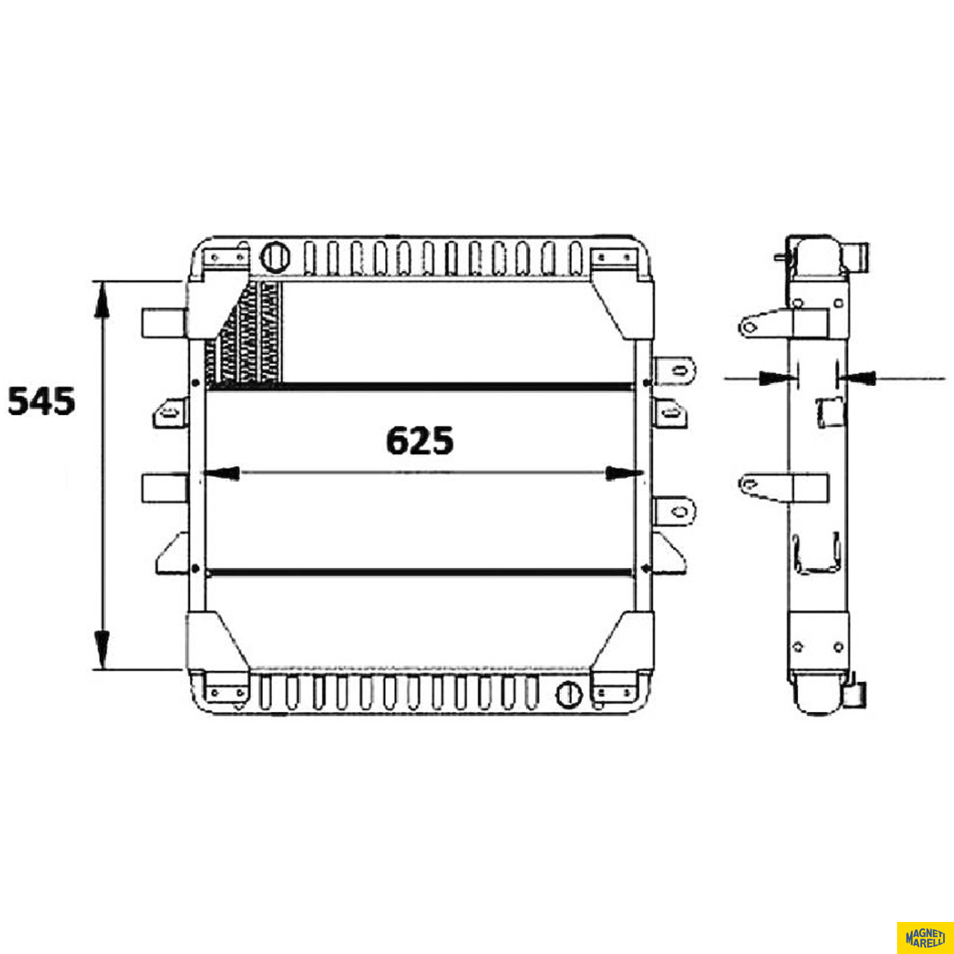 Radiador de Água - Magneti Marelli - RMM1018NMB - (1)