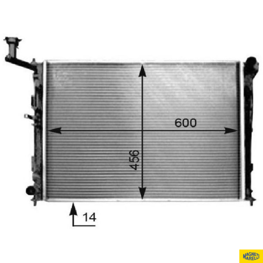 Radiador de Água Hyundai I30 - Magneti Marelli - 8MK376754521 - (1)
